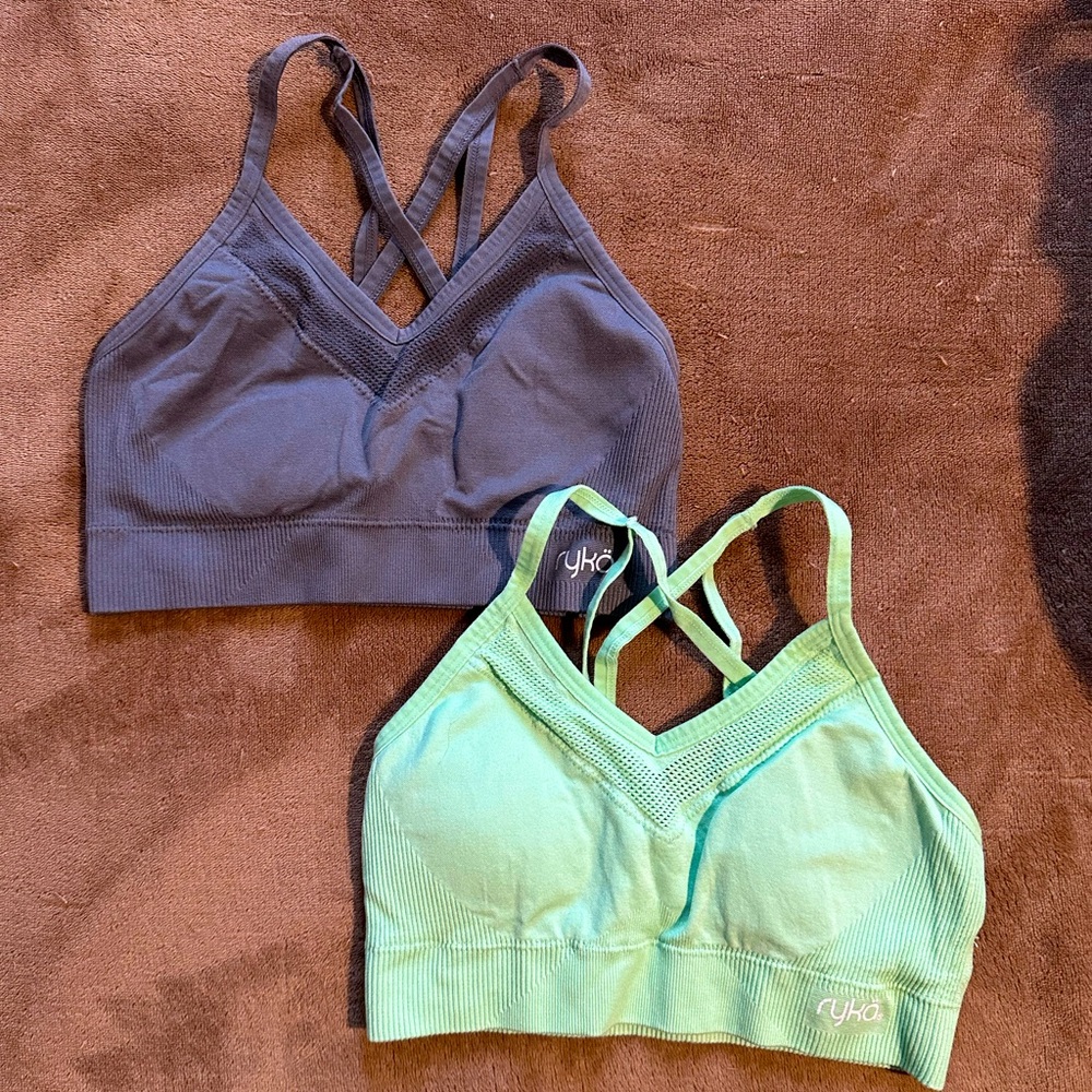 Ryka Gray and Green Sports Bra Intimates